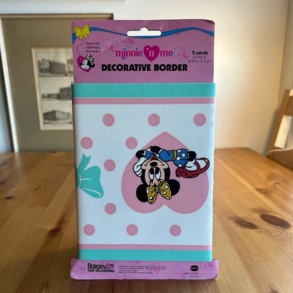 Vintage Mini Mouse Decorative Border - Pink and Blue